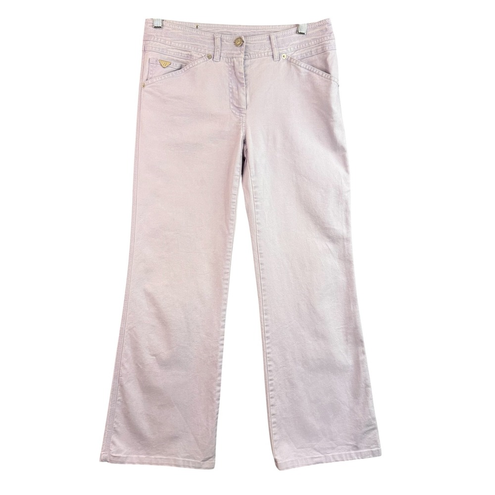 Weekend Max Mara Lavender Wide Leg Stretch Cotton Pants Size 6 Lavender 72/517